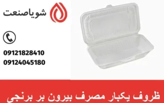 ظروف یکبار مصرف بیرون بر برنجی
